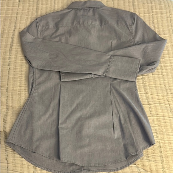 Women's Blue Dress Shirt - Picture 4 of 4